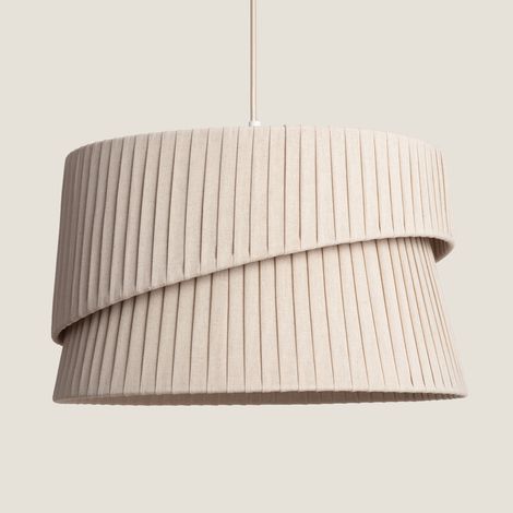 Pendelleuchte aus Leinen Kiana Beige
