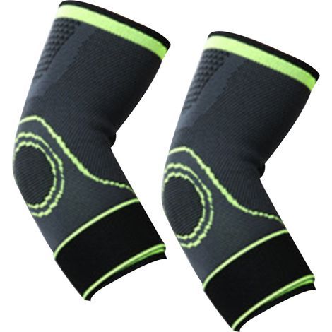 Ellenbogenbandage – Elastische Ellenbogenbandage mit verstellbarem Riemen – Für Laufen, Fitness, Basketball, Volleyball, Tischtennis – 2er-Pack (1/5)