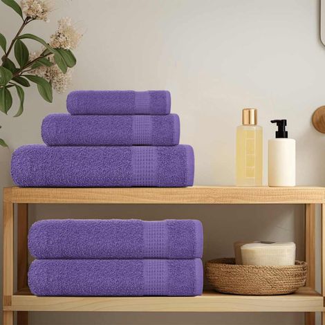 vidaXL Hand Towels "FROGN" 2 pcs Purple 50x100 cm 360 gsm (1/5)