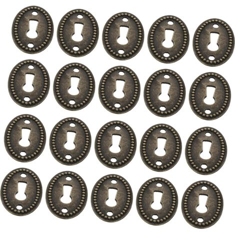 SEWACC Lot de 20 plaques recouvrement serrure finition vintage (1/5)