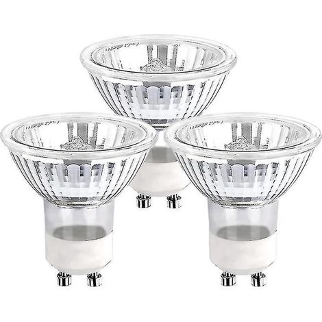 Lot de 5 ampoules halogènes GU10 50 W à intensité variable, réflecteurs halogènes (1/5)