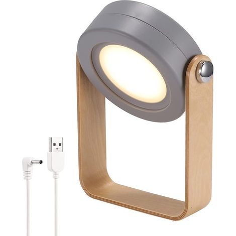 Lampe tactile LED rétractable, lampe de table télescopique pliable avec veilleuse intégrée (1/4)