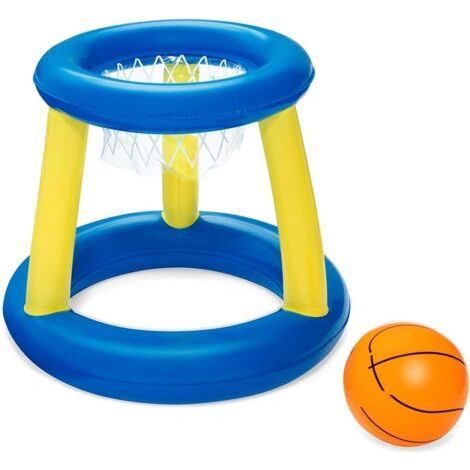 Panier de basket-ball gonflable avec Balle pour piscine, jeu de basket flottant, sports aquatiques, famille, amis, diamètre 61 cm- (1/5)