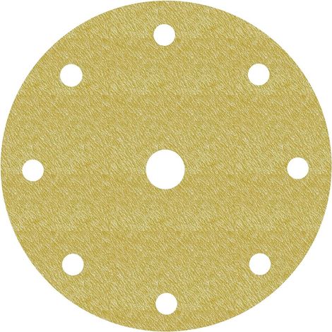 3M I00530 - Caja de 100 discos de 150 mm de papel C autoadherente con abrasivo AlOx y antiembozante (8 agujeros grano 240)