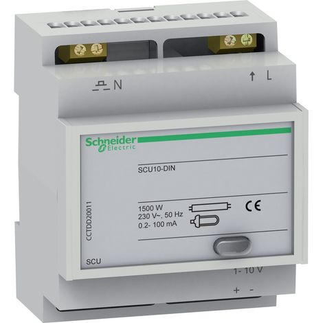 Télévariateur STD lampes fluorescentes 1-10V DIN commde éclairage simple SCHNEIDER CCTDD20011 (1/2)