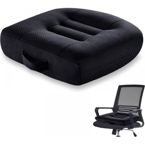 Coussin de siège de voiture - 40 x 40 cm - Ergonomique - Orthopédique - Pour chaise de bureau, voiture, fauteuil roulant ou rehausseur pour adulte - Extra large