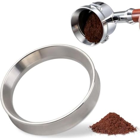 Anneau doseur à café, entonnoir magnétique de 57,5 mm en acier inoxydable pour une extraction précise de la poudre de café. (1/5)