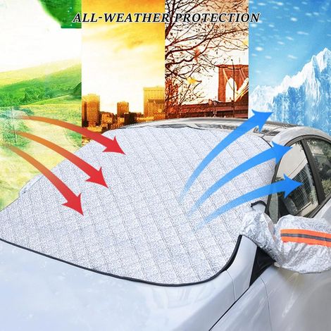 Pare-soleil magnétique universel pour pare-brise de voiture - avec réflecteurs pour rétroviseurs latéraux - protection solaire et isolation thermique - convient aux voitures particulières (1/5)
