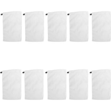 10pcs Nettoyage des sacs de nette de feuilles de feuilles de poubelle sacs de filtre à mailles fins pour l'aspirateur de piscine (1/5)