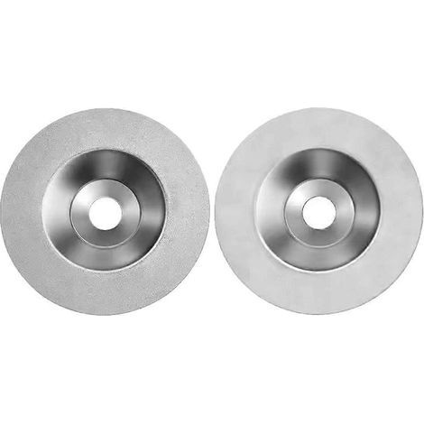 Diamantpolierscheiben für Winkelschleifer zum Schärfen von Messerklingen (Körnung 400 und 1000). – 10,00 x 10,00 x 1,60 cm – Silber (1/4)