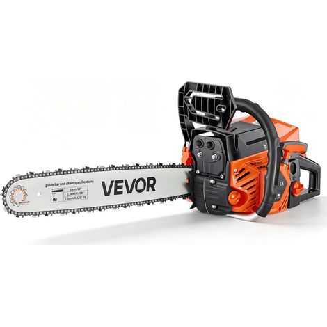 Tronçonneuse Thermique 58 cm³ 2,2 kW Scie à Chaîne Essence 2 Temps (1/5)