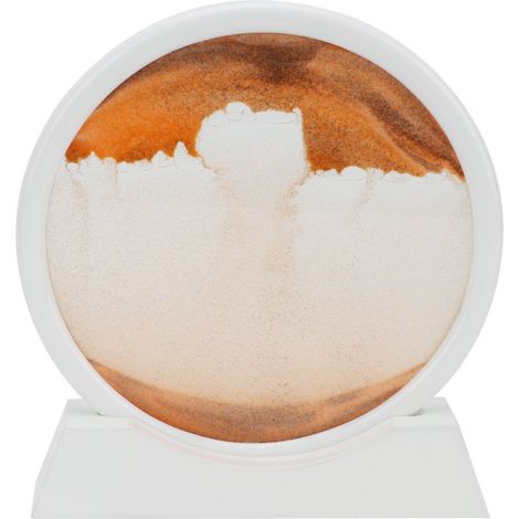 Cadre rond blanc pour art de sable en mouvement, verre 3D haute transparence, couleurs vives indélébiles, sable durable à mouvement liquide (1/5)