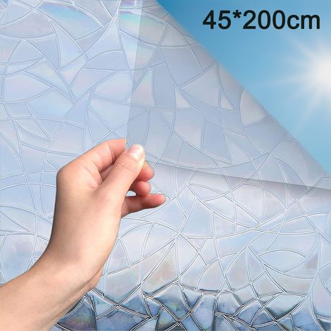 3D decorative window film without glue, holographic, heat control, UV protection