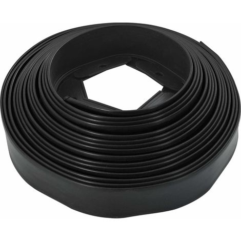 Lawn Edgings Black 3000 x 4 x 5 cm Plastic vidaXL