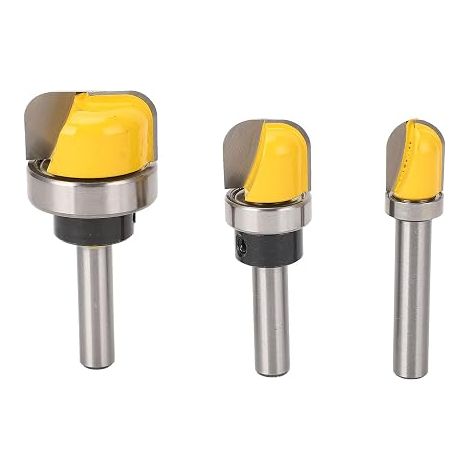 Wood Router Bit Washer 8 mm Round Shank Tungsten Steel Coating 3 Pieces for Hardwood (1/5)