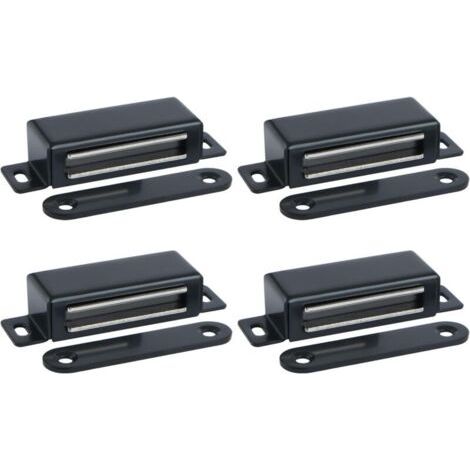 4-teiliges Set mit 7 cm großen magnetischen Türverschlüssen für Küchenschranktüren, magnetischen Türriegeln, Möbelschließern für Schubladen und Schränke, Edelstahl