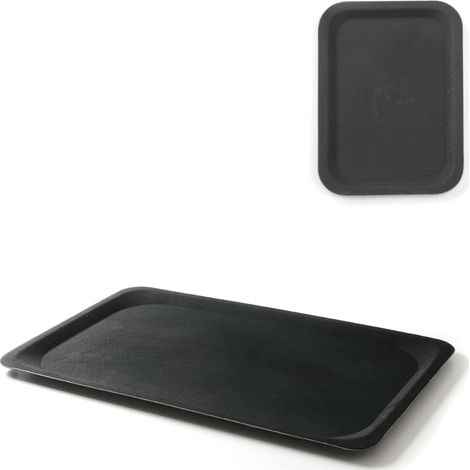 Bandeja antideslizante para camarero EN EURONORM de 37x53 cm - negra (1/3)
