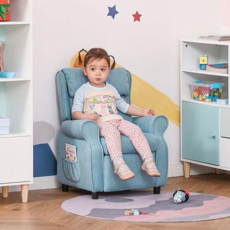 Divano per bambini, poltrona per bambini con poggiapiedi, braccioli, schienale regolabile, reclinabile, divano per bambini, sedia, lettino, divano per bambini per bambini e bambine dai 3 ai 5 anni, bl (1/5)