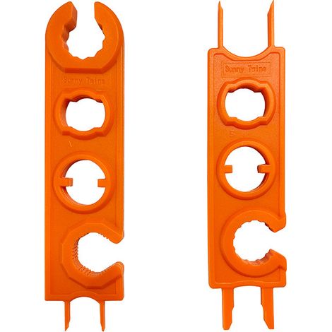 Set mit 1 Universal-MC-4-Steckverbinder-Montageschlüssel, 2-teiliges Installationswerkzeugset, kompatibel mit 1000V/1500V MC-4-Steckverbindern, Orange
