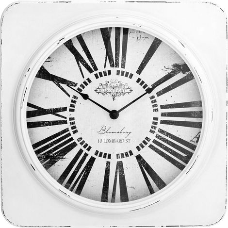 Premier Housewares White Antique Finish Wall Clock (1/5)