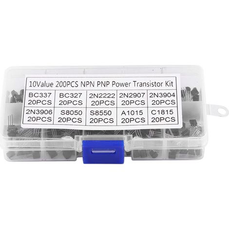 Transistor - 200 Piezas TO-92 - BC337 BC327 2N2222 2N2907 2N3904 2N3906 - Para Electrónica DIY y Reparación - Lote Completo (1/5)