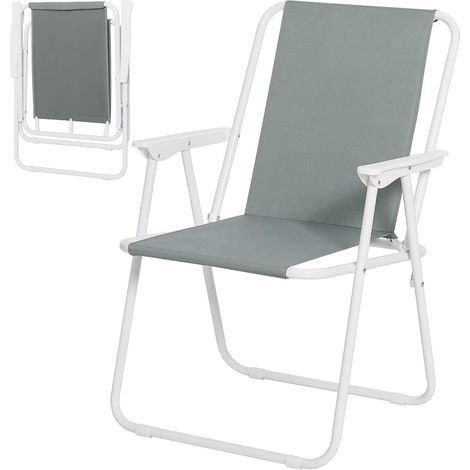 WOLTU Silla de Camping Silla Plegable Ultraligera Silla de Acampada de Playa o Camping para Exteriores Silla Jardin Gris Oscuro