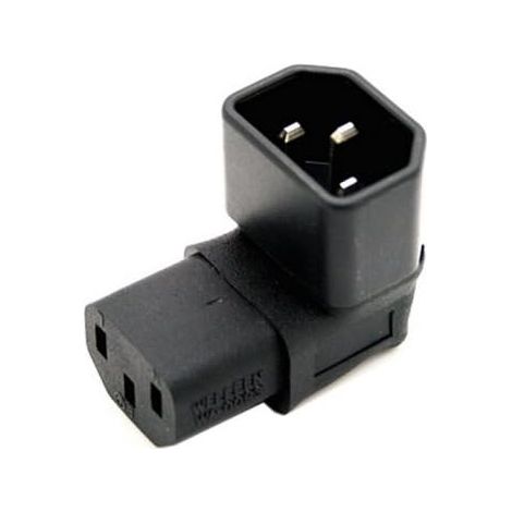 IEC C14 mâle vers jusqu'à Direction à 90 degrés à Angle Droit IEC Femelle C13 Adaptateur d'extension d'alimentation (1/5)