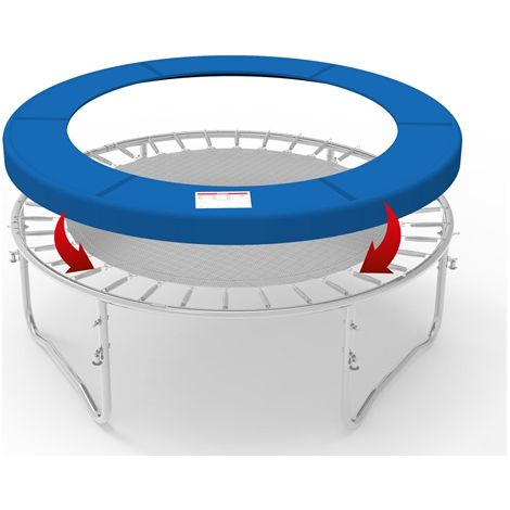 GALACTICA 6FT Outdoor Round Trampoline Replacement Pad Spring Cover Safety Padding Blue