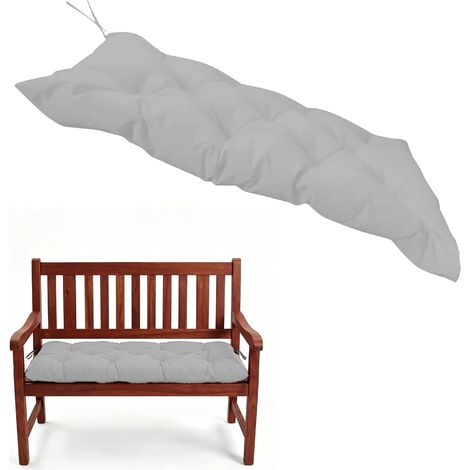 Coussin d'assise pour extérieur et intérieur - 120 x 50 x 10 cm - Coussin rembourré pour banc de jardin, balancelle, banc de bière - Housse lavable (1/5)