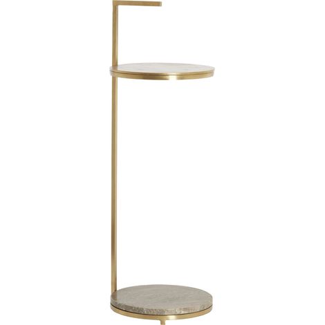 Light & Living Beistelltisch Leda aus Travertin Stein Braun