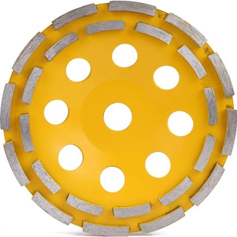 180mm Disque de Meulage Disque Diamant à Meuler Béton à Double Rangée Brique Coupé pour Meuleuse d'angle (Diamètre intérieur : 22.23 mm)-LIAIKI