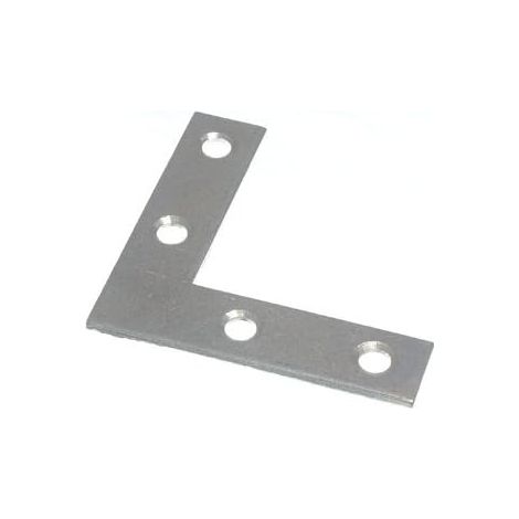 Lot de 6 équerres d'angle plates en acier BZP 63 mm : renforcement solide et résistant à la rouille (1/2)