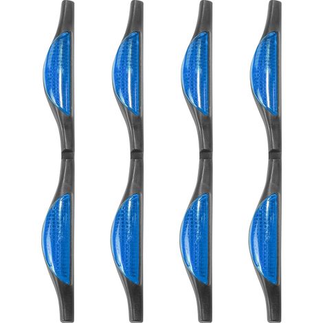 4-teiliges Set Autotürschutzleisten, Antikollisionsleisten, reflektierender Kantenschutz, passend für die meisten Autos (Blau)