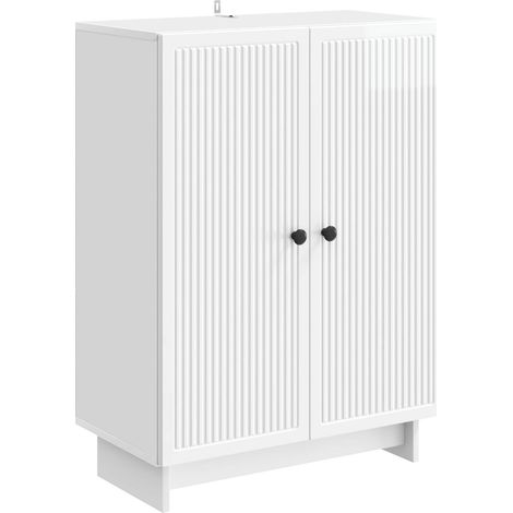 vidaXL Credenza Bianco Lucido 66 x 34,5 x 90 cm Legno