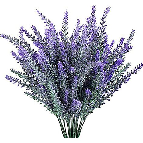 4 Fiori Artificiali  Lavanda Artificiale 5 Teste  Fiore Simulato  Bouquet  Fiori Finti  Bouquet per Casa Giardino Festa Matrimonio Decorazione - Viola (1/5)