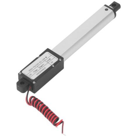 Attuatore lineare elettrico micro da 150 N, mini attuatore di movimento elettrico multiprotezione, corsa 75 mm, 12 V, senza supporto (1/4)