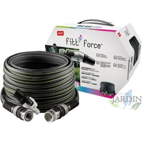 Manguera de riego Fitt Force 15mm, 25 Metros, Gris Manguera de Jardín