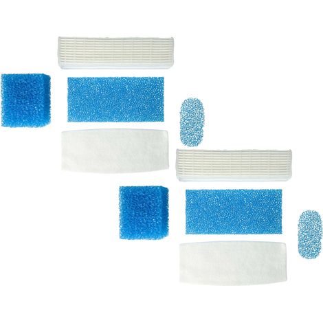 vhbw Filter-Set kompatibel mit Thomas Twin Genius Aquafilter Staubsauger - 10x Filter