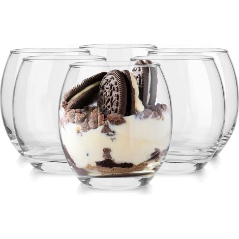 Lot De 6 Coupes À Glace En Verre Transparent Coupes À Dessert Pour Crème Glacée Fruits 350 ml (1/5)