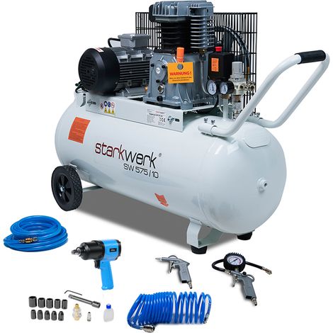 Starkwerk Druckluftkompressor Luftkompressor Kompressor SW 575/10 inkl. SET