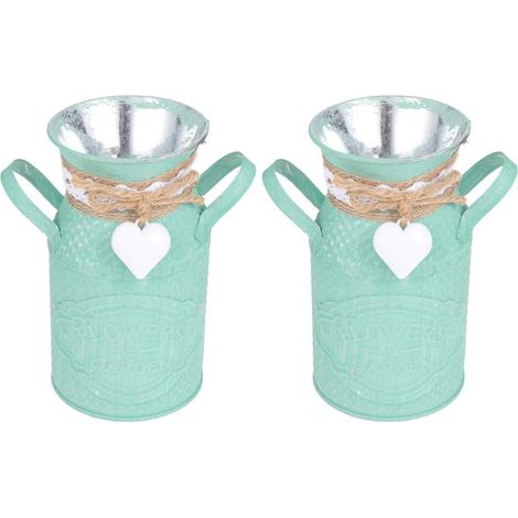 2pièces Pot à Fleurs Fer De Style Campagnard Support De Fleurs pour Maison Pot à Plantes pour Balcon (1/5)