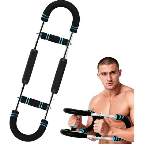 Entrenador de brazos, resistencia ajustable, diseño robusto y duradero, Blue-B (1/2)