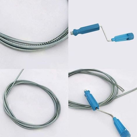 Drain Snake CleanerWastepipe Cleaner Dispositif De Dragage Déboucheur De Tuyau D'évacuation Flexible en Métal Ressort évier D 231 (1/4)