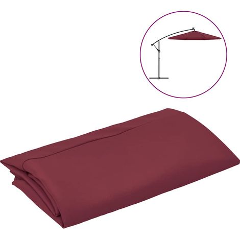Maison Exclusive - Toile de Rechange pour Parasol Rouge Bordeaux 300 cm (1/5)