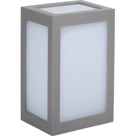 V-TAC VT-822 applique murale LED 12W wall light cube corps gris blanc froid 6400K IP65 - sku 8339 (1/5)