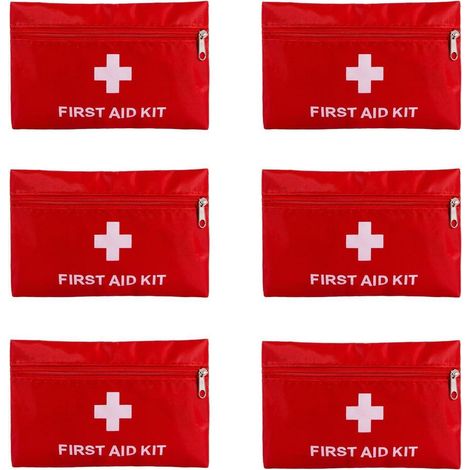 20x Leere Erste Hilfe Tasche 16x11cm Rot Robust DIY Reiseapotheke