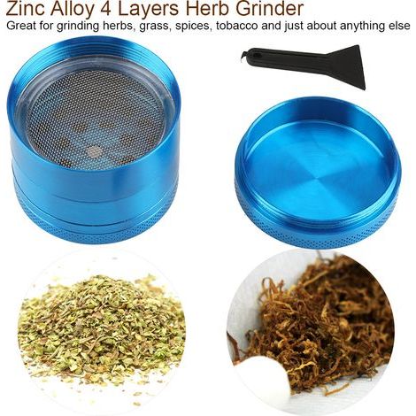 Broyeur en alliage de zinc, broyeur de métaux manuel (bleu) (1/5)