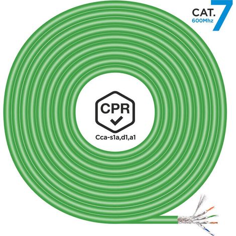 Bobina de Cable RJ45 SFTP AWG23 Aisens A146-0667 Cat.7/ 305m/ Verde (1/3)