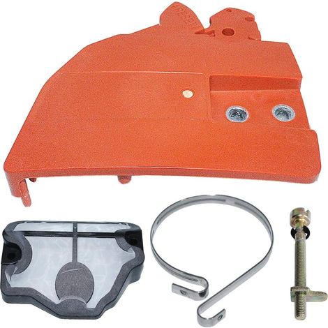 Kit de tendeur de chaîne, embrayage et couverture de frein pour tronçonneuse Husqvarna 136 137 141 142 Remplace 530049483, 530029811, 530052232 (1/5)