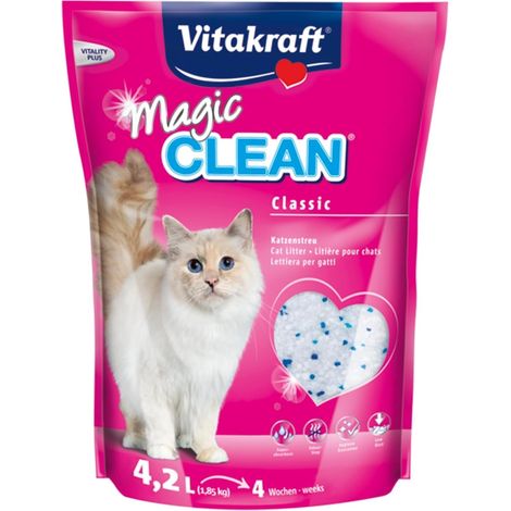 Litière pour Chats à Base de silice - Neutralisation Ultra Rapide des odeurs - 1 Mois d'utilisation (1x 4,2L) (1/5)